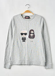 Hanorac  mâneci lungi gri KARL LAGERFELD femeie