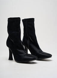 Botine/ghete material neted toc de 7 la 9 cm negru QUANTICLO femme