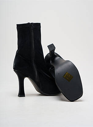 Botine/ghete material neted toc de 7 la 9 cm negru QUANTICLO femeie
