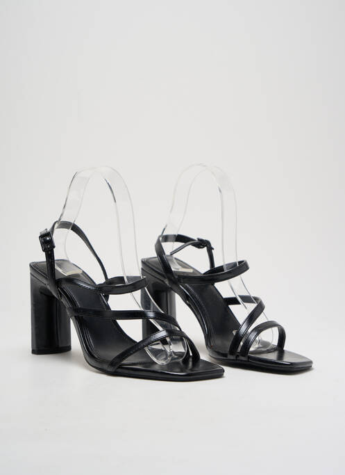 Sandale/Pantofi decupați negru BERSHKA femeie