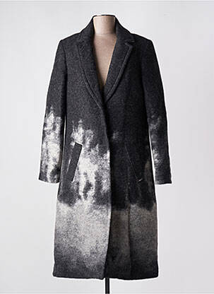 Palton lung gri închis MC PLANET femeie