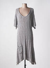 Rochie midi mâneci 3/4 mâneci 3/4 gri OLIVER JUNG femme