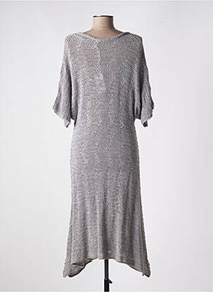 Rochie midi mâneci 3/4 mâneci 3/4 gri OLIVER JUNG femeie