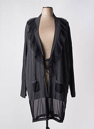 Vestă cu mâneci lungi gri BE THE QUEEN femeie