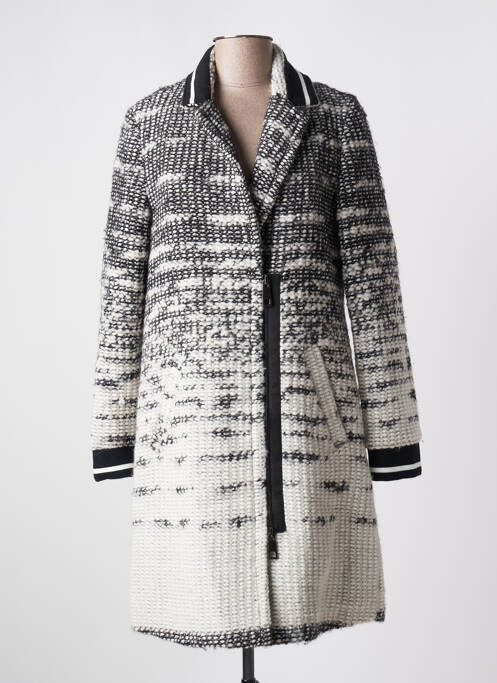 Palton lung gri 3322 femeie