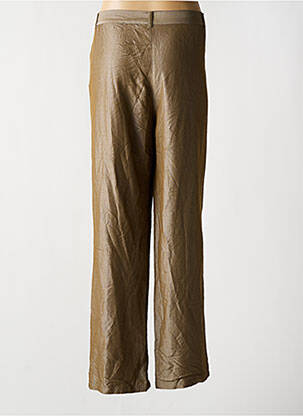 Pantalon drept talie elastică maro BE THE QUEEN femeie