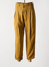 Pantalon 7/8 închidere cu fermoar sub clapetă cu nasturi bej CLOSED femme