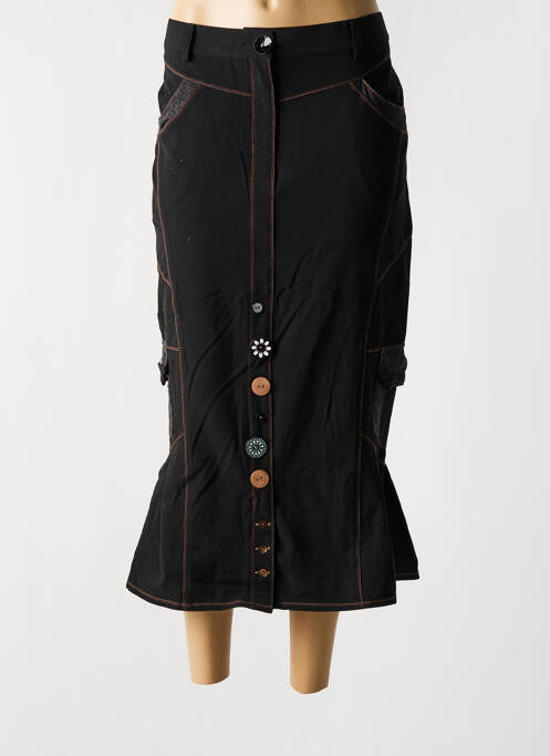 Fustă midi negru BE THE QUEEN femeie