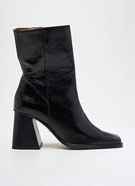 Botine/ghete țesătură satinată toc de 4 la 6 cm negru ANGEL ALARCON femeie