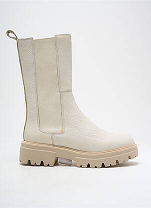 Botine/ghete material neted toc de 4 la 6 cm bej REQINS femeie