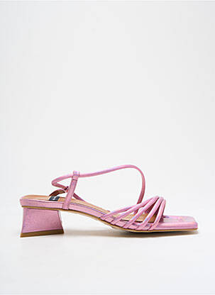 Sandale/pantofi decupați material neted toc de 4 la 6 cm roz ANGEL ALARCON femeie