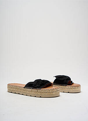 Espadrile nubuc toc plat până la 3 cm negru BOCAGE femeie