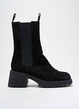Botine/ghete nubuc toc de 4 la 6 cm negru SEMERDJIAN femeie