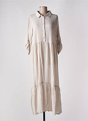 Rochie lungă maro KAFFE femeie