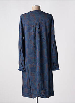 Rochie midi imprimeu fantezie mâneci lungi albastru ZILCH femeie