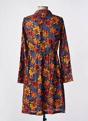 Rochie midi imprimeu floral mâneci lungi albastru LA FIANCÉE femeie