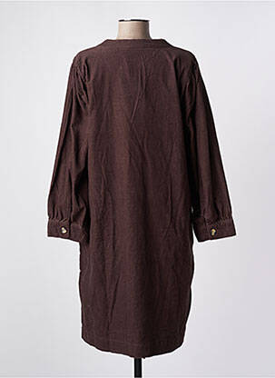 Rochie midi mâneci 3/4 mâneci 3/4 maro KAFFE femeie