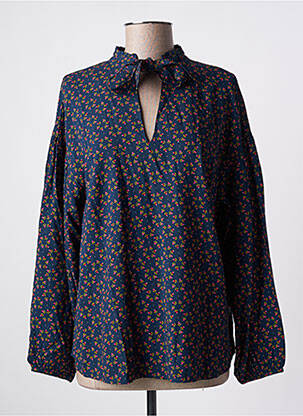 Bluză imprimeu floral mâneci lungi albastru BLUTSGESCHWISTER femeie