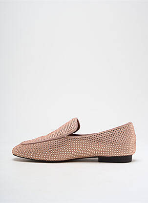 Mocasini țesătură satinată toc plat până la 3 cm roz BIBI LOU femeie