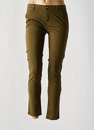 Pantalon chino talie joasă talie joasă verde LAB DIP PARIS femeie