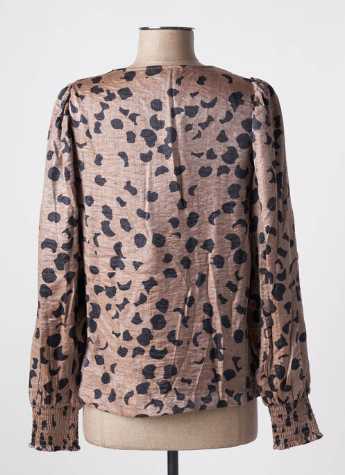 Cămașă croială fluidă mâneci lungi maro OBJECT femme