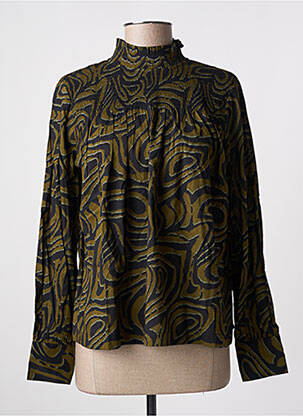 Bluză țesătură poplin mâneci lungi verde SCOTCH & SODA femeie