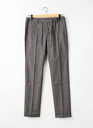 Pantalon chino imprimeu imprimeu prinț de wales mărime normală maro IKKS bărbat