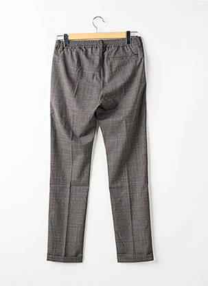 Pantalon chino imprimeu imprimeu prinț de wales mărime normală maro IKKS bărbat
