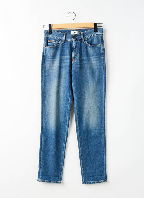 Blugi cu croială dreaptă albastru FIVE femeie