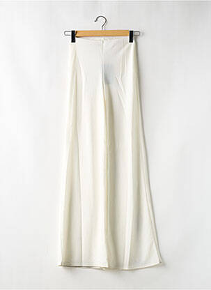 Pantalon larg țesătură crep talie înaltă alb PRETTY LITTLE THING femeie