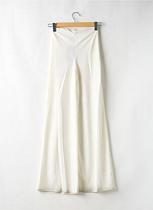 Pantalon larg țesătură crep talie înaltă alb PRETTY LITTLE THING femeie