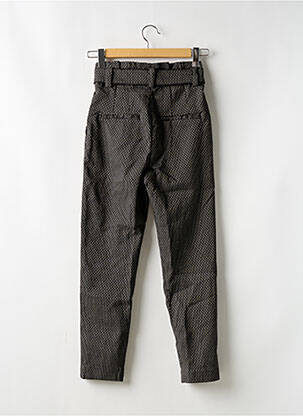 Pantalon drept croială morcov talie înaltă negru REIKO femeie