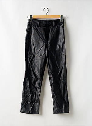 Pantalon drept talie cu cleme talie înaltă negru REIKO femeie