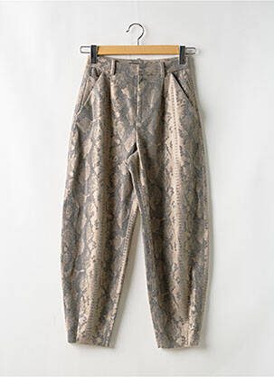 Pantalon larg bej ZARA femeie