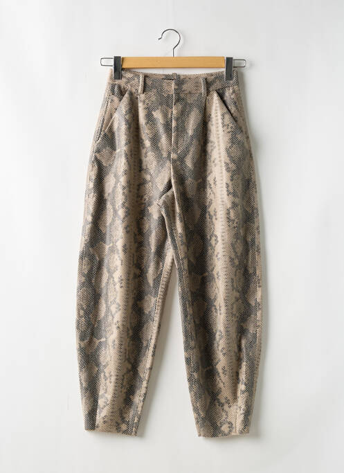 Pantalon larg bej ZARA femeie