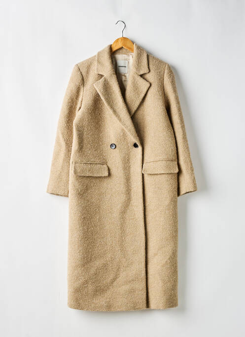 Palton lung bej SANDRO femeie