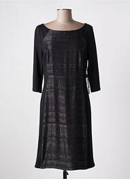 Rochie midi mâneci 3/4 mâneci 3/4 negru VERA MONT femme