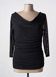 Top croială cambrată mâneci 3/4 negru VERA MONT femme