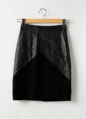 Fustă midi talie cu cleme negru BA&SH femeie