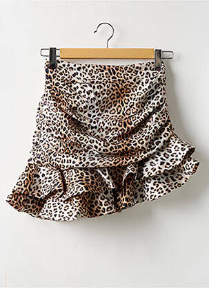 Fustă scurtă maro LOAVIES femeie