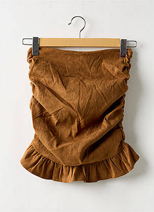 Fustă scurtă maro BOOHOO femeie