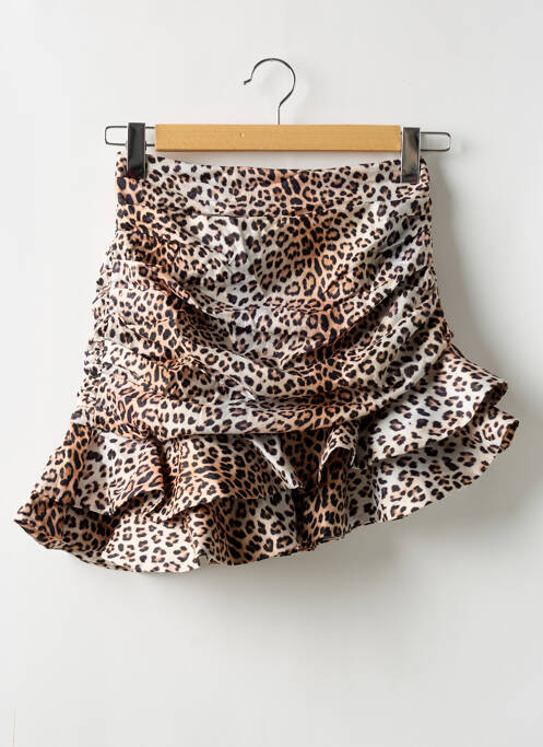 Fustă scurtă maro LOAVIES femeie