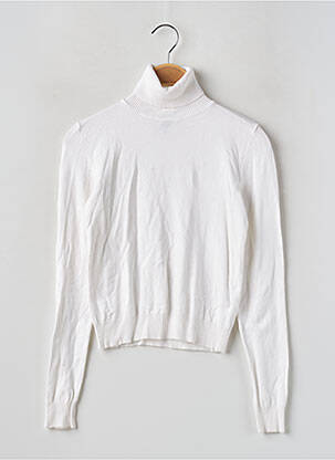 Pulover cu guler înalt alb BERSHKA femeie