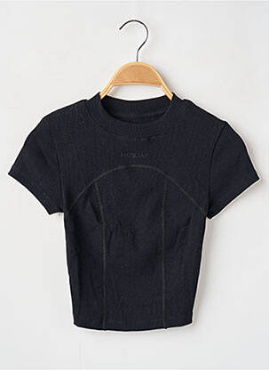 Tricou croială cambrată mâneci scurte negru MONDAY femeie