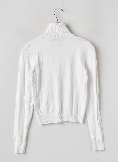 Pulover cu guler înalt alb BERSHKA femeie