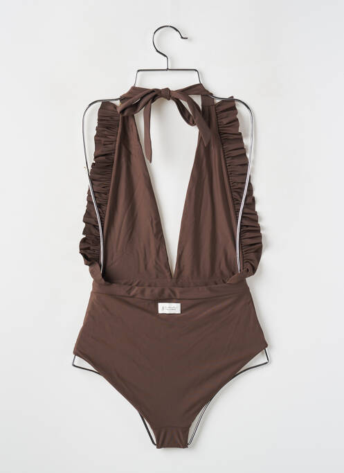 Costum de baie dintr-o singură piesă maro GINA THE LABEL femeie