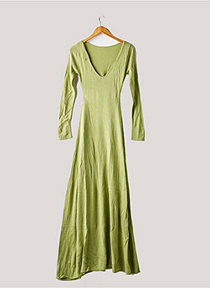 Rochie pulover guler rotund mâneci lungi verde NA-KD femeie