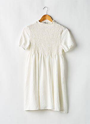 Rochie scurtă croială evazată mâneci scurte alb BOOHOO femeie