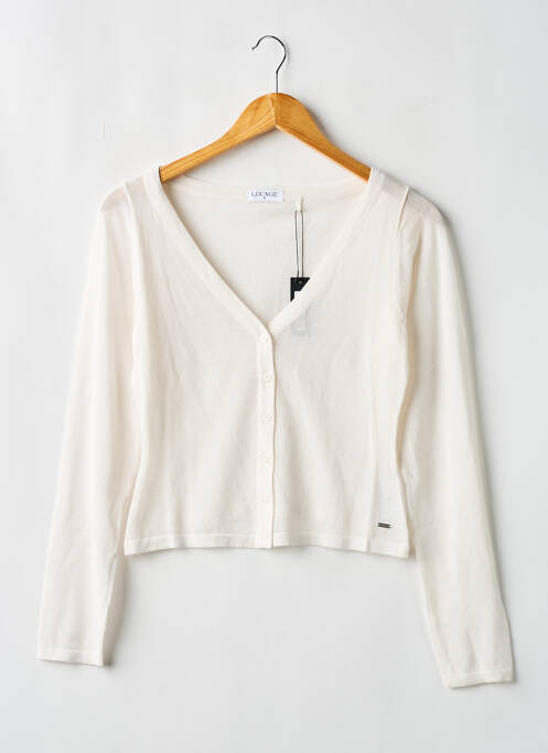 Vestă cu mâneci lungi alb LOUNGE femeie