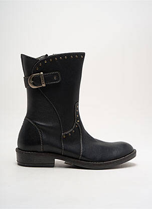 Botine/ghete material neted toc mic negru NOËL fată